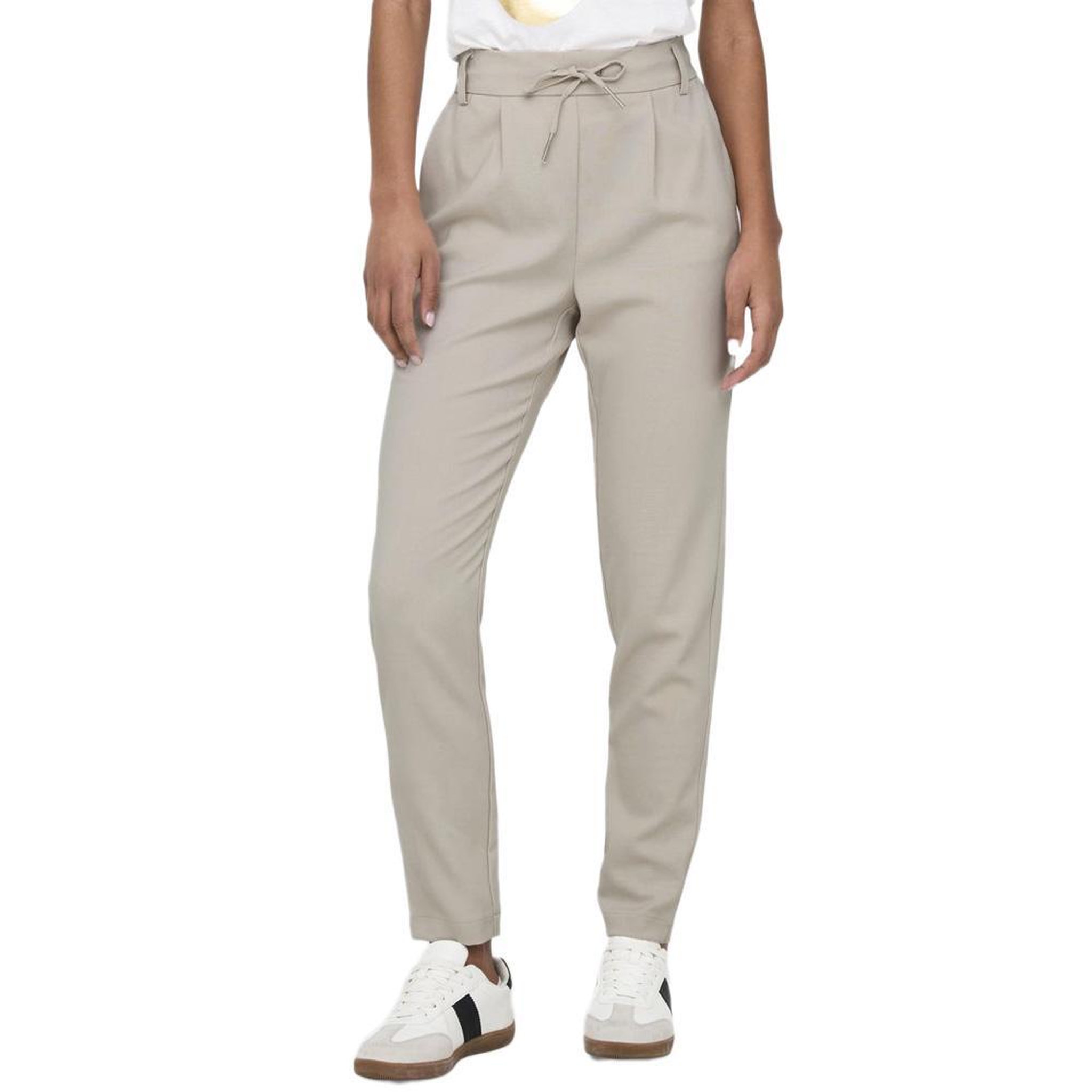 Only Pantalon fluide  Femme Only Poptrash. Coloris disponibles : Beige