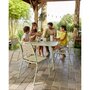 GARDENSTAR Table de jardin rectangulaire - 2/4 places - Acier - Vert pâle
