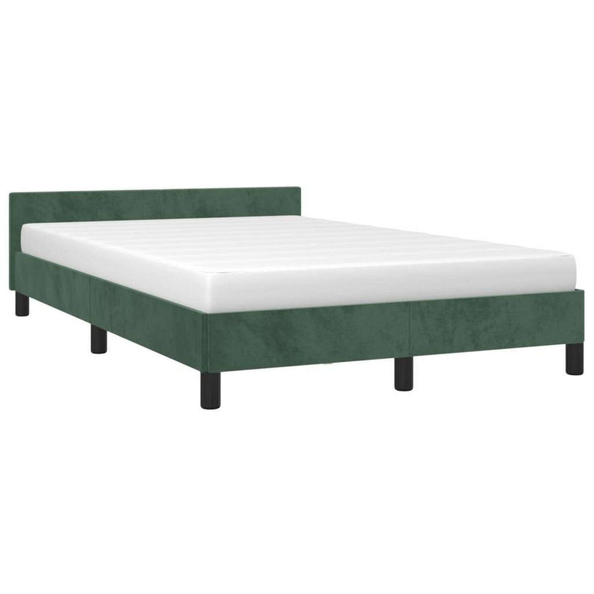 VIDAXL Cadre de lit sans matelas vert fonce 120x200 cm velours