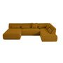 Voir la diapositive 6 : LISA DESIGN Onyx - canapé panoramique d'angle droit - 7 places - en tissu mailles 3d