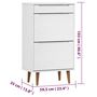 Voir la diapositive 6 : VIDAXL Armoire a chaussures MOLDE Blanc 59,5x35x103 cm Bois de pin