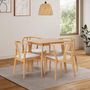 Voir la diapositive 2 : VS VENTA-STOCK Ensemble table 80x80 cm et 4 chaises de salle à manger Rustic Chêne