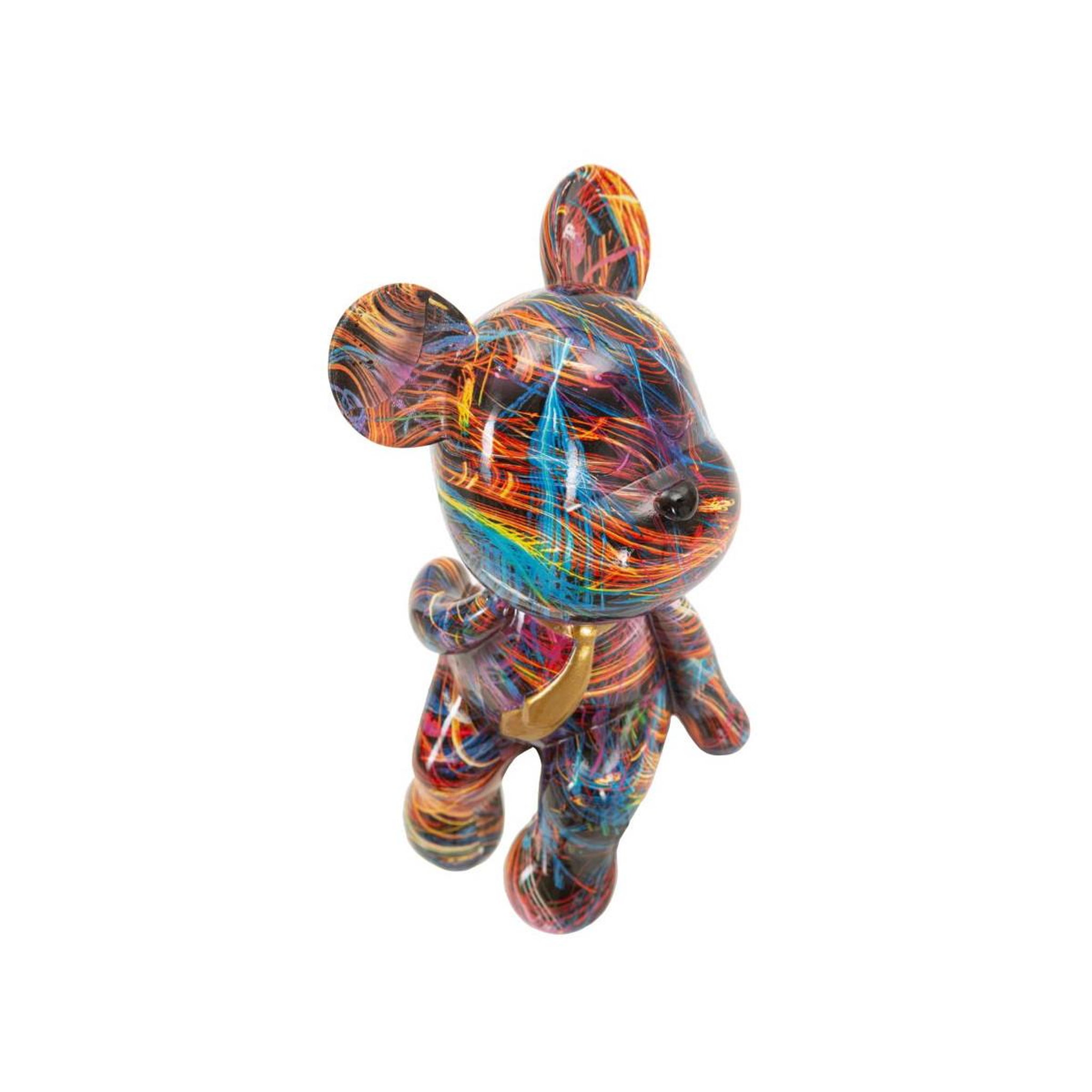 Voir la diapositive 3 : Paris Prix Ourson cravate en résine  psyco  23cm multicolore