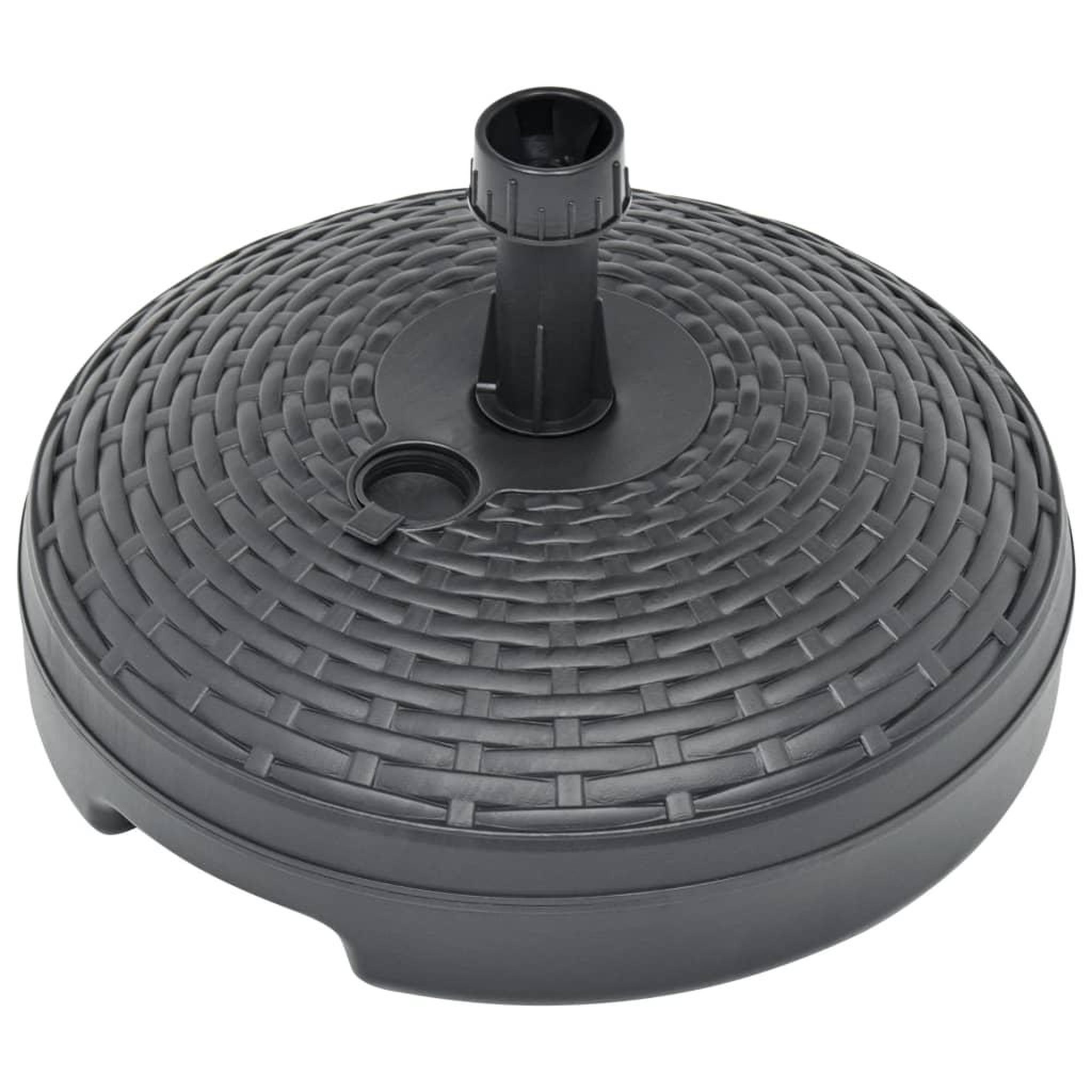 Voir la diapositive 4 : VIDAXL Socle de parasol rempli de sable/d'eau 20 L Plastique rotin