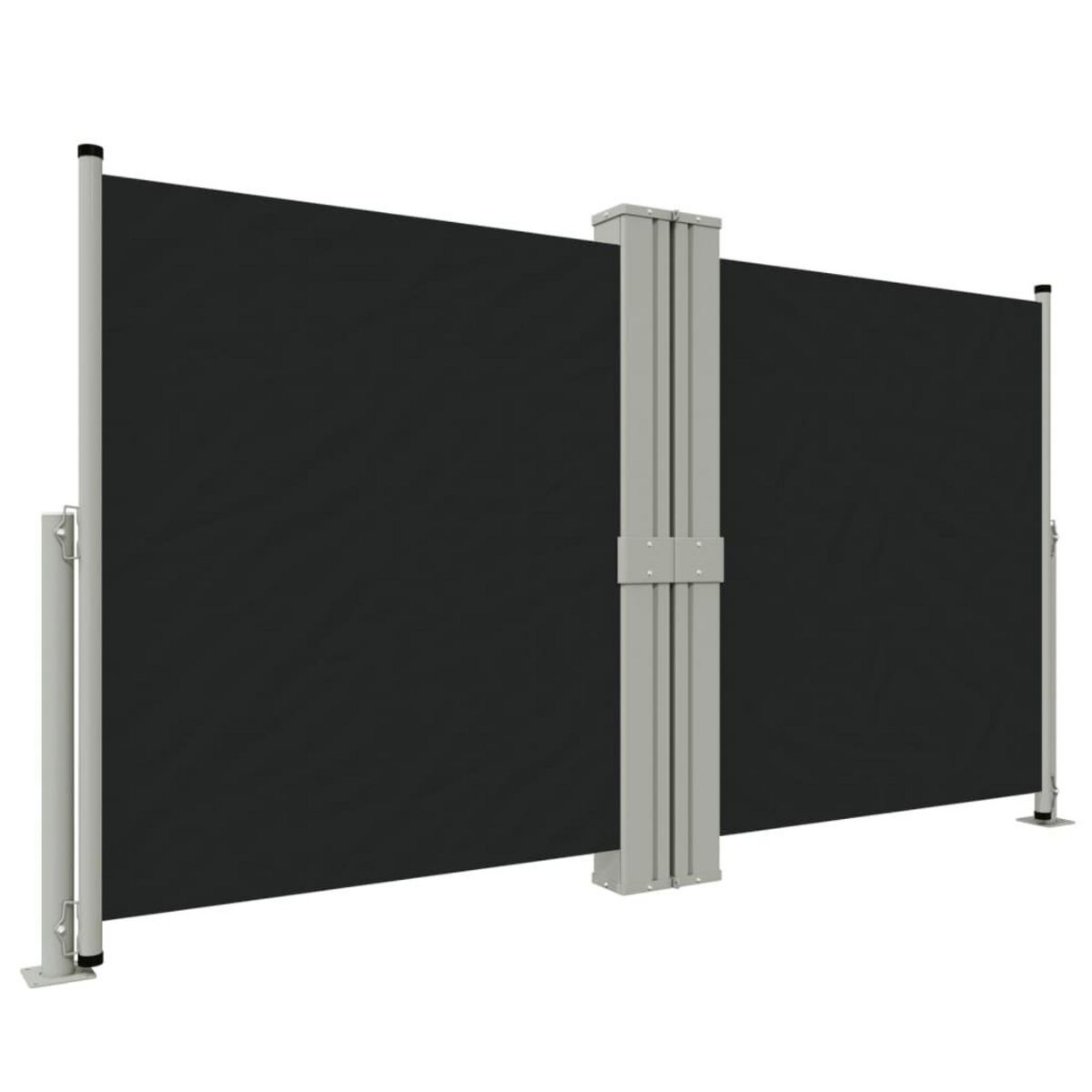 VIDAXL Auvent lateral retractable Noir 140x1200 cm