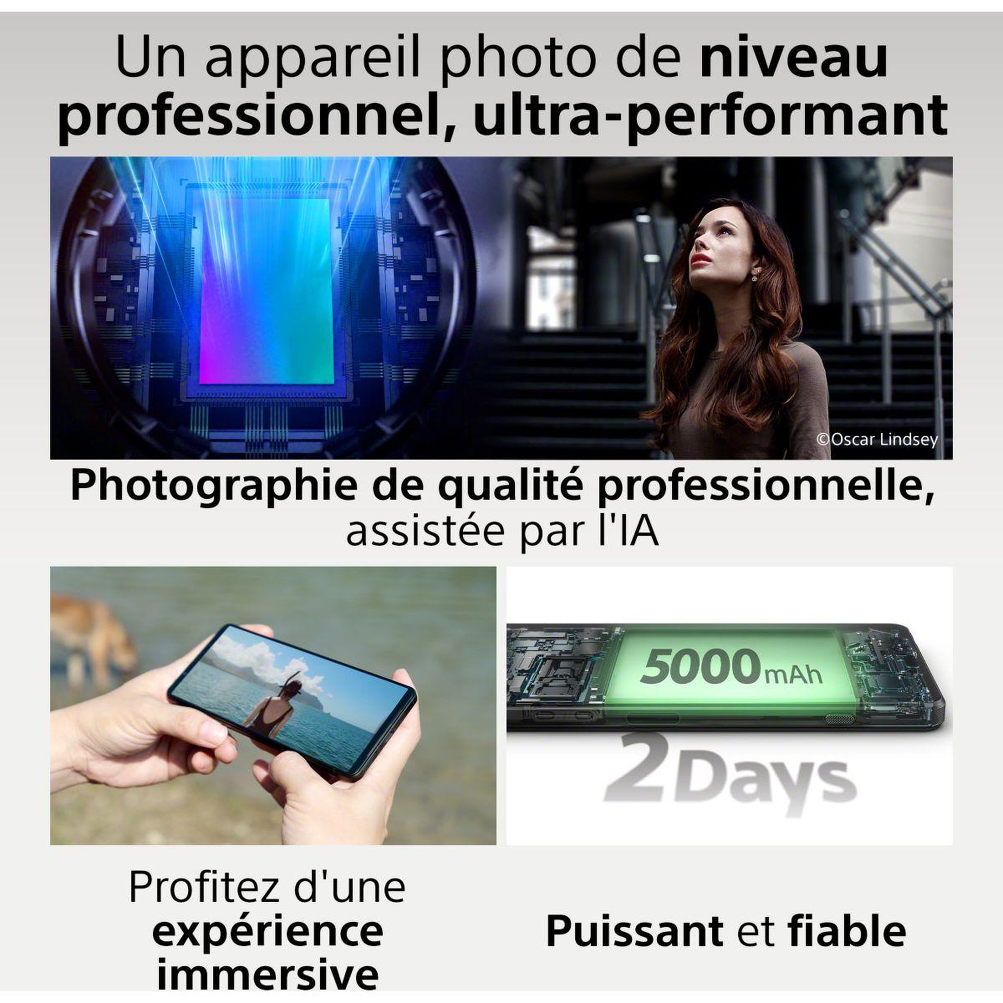 Voir la diapositive 4 : SONY Smartphone Xperia 1 VI Noir 256Go 5G