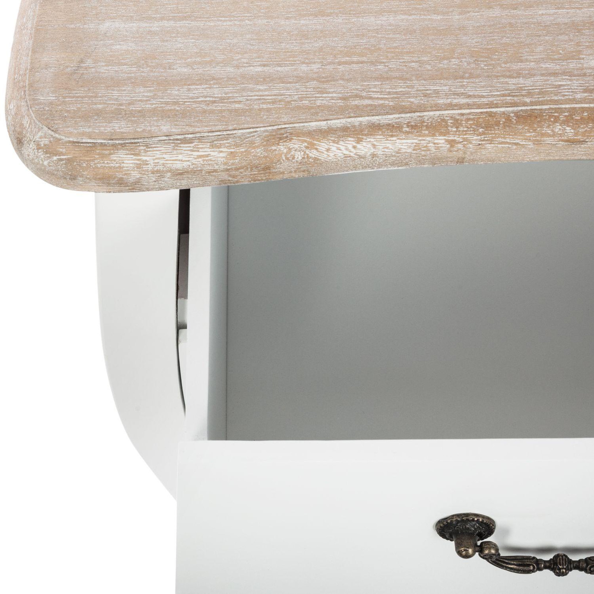 Voir la diapositive 3 : ATMOSPHERA Commode en bois chrysa - l. 75 x h. 76 cm - blanc