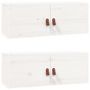 Voir la diapositive 2 : VIDAXL Armoires murales 2 pcs Blanc 80x30x30 cm Bois de pin massif