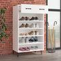 Voir la diapositive 3 : VIDAXL Armoire a chaussures Blanc 60x35x105 cm Bois d'ingenierie