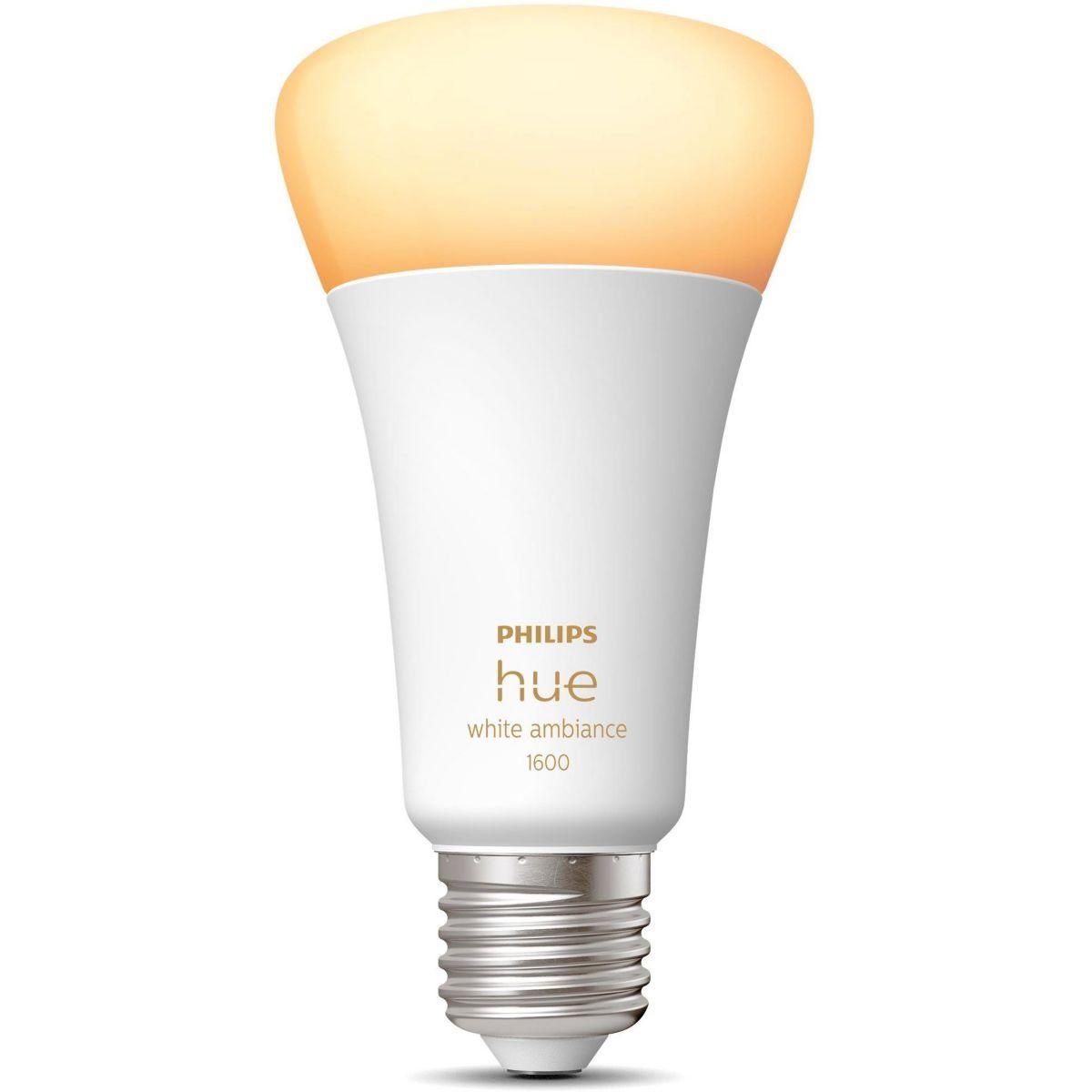 Philips Ampoule LED connectée HUE White Ambiance E27 100W