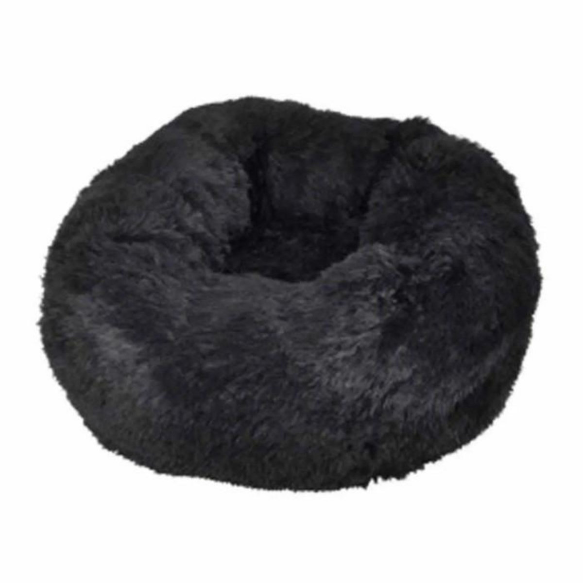 Paris Prix Coussin Rond pour Chien & Chat  Fluffy  55cm Noir