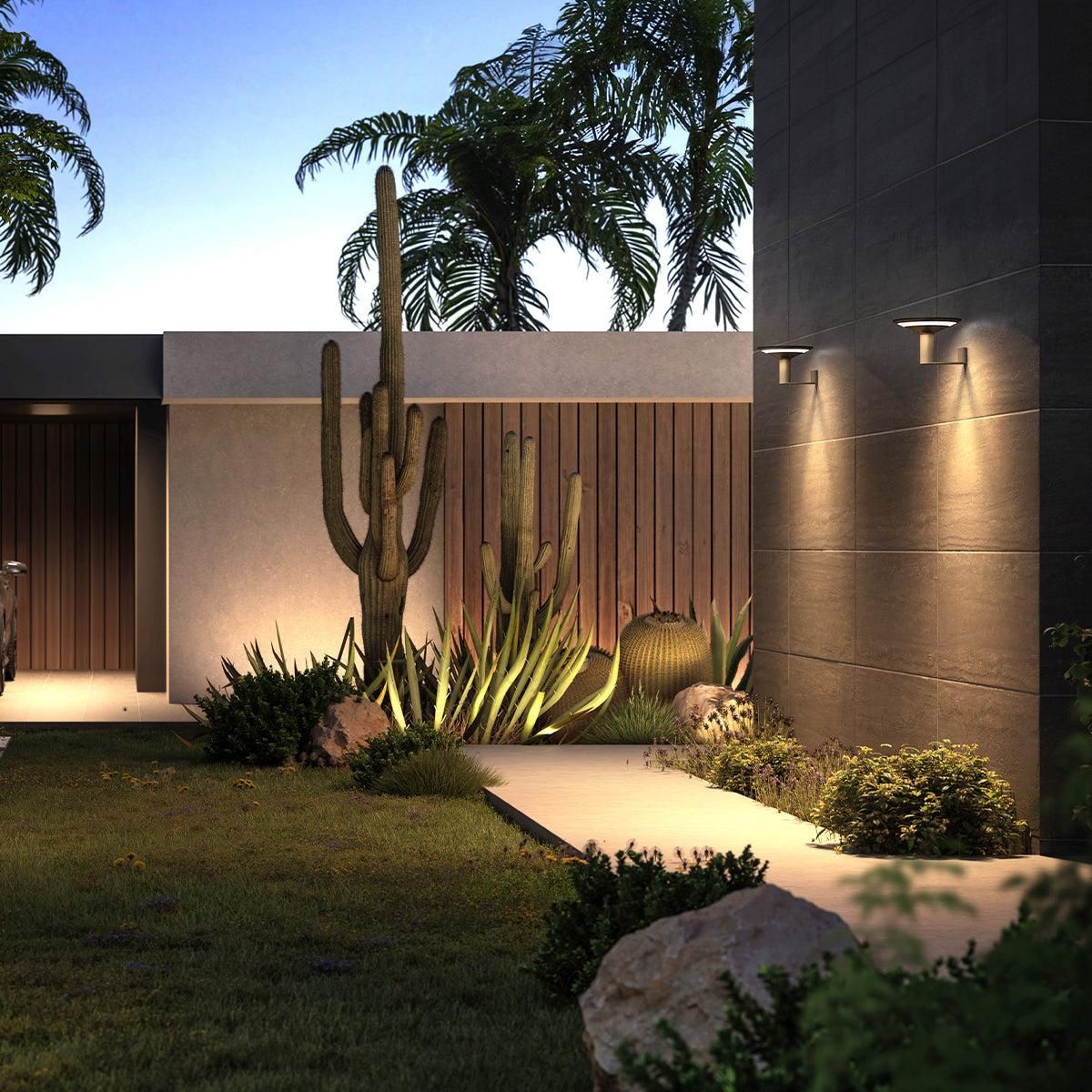 Lumisky Applique murale solaire KEOPE Noir Aluminium H13,5cm