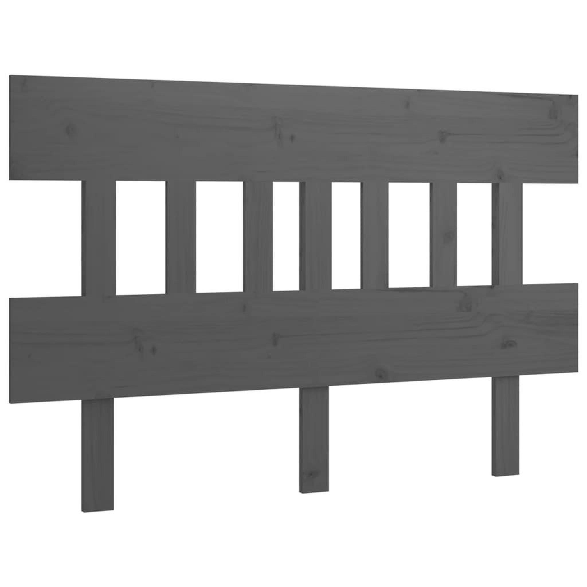 Voir la diapositive 2 : VIDAXL Tete de lit Gris 143,5x3x81 cm Bois massif de pin