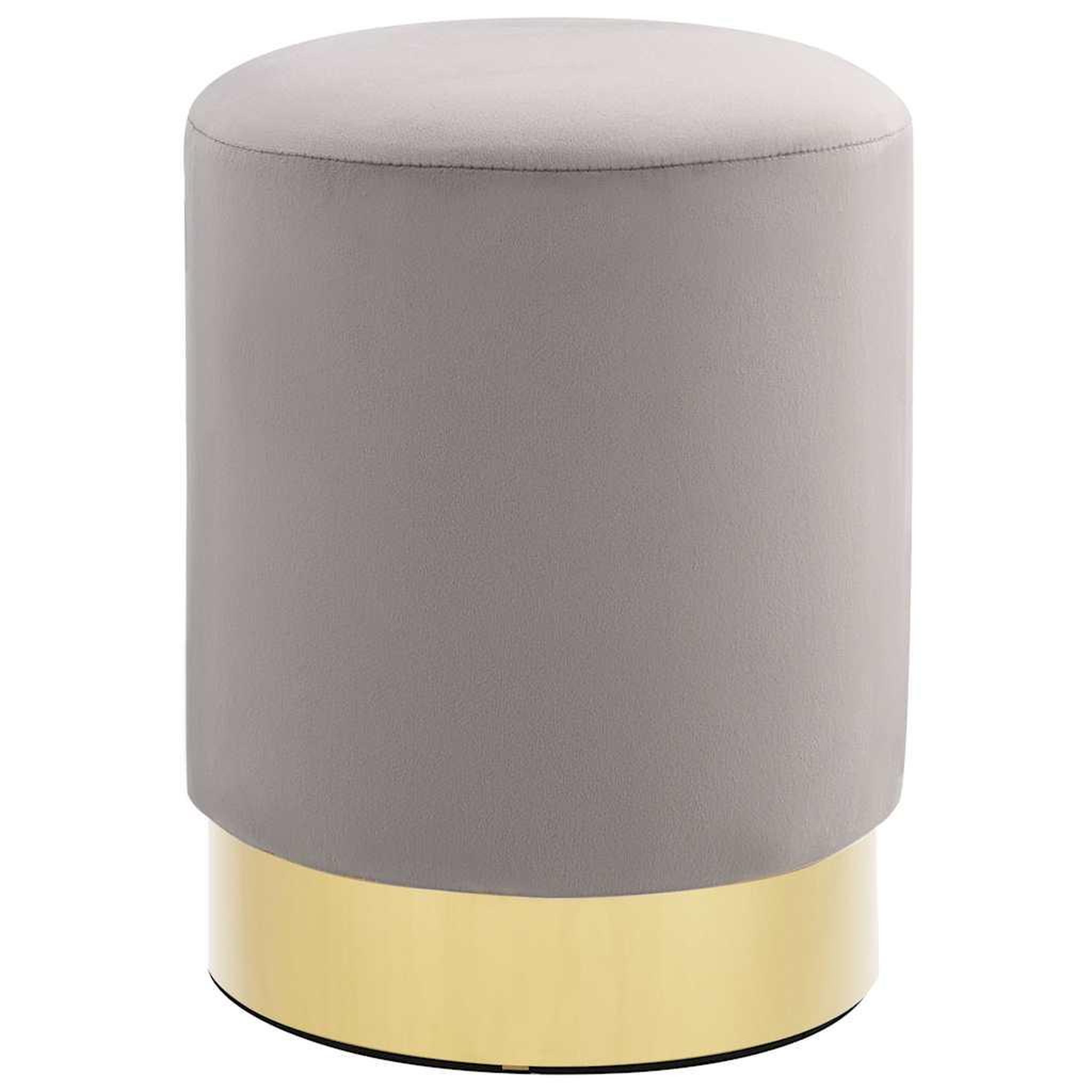 VIDAXL Tabouret Gris clair et dore Velours