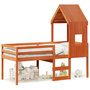 Voir la diapositive 2 : VIDAXL Lit haut sans matelas cire marron 90x200 cm bois de pin massif