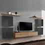 Voir la diapositive 1 : Paris Prix Ensemble Meuble TV  Switch Lamel IV  320cm Naturel & Gris