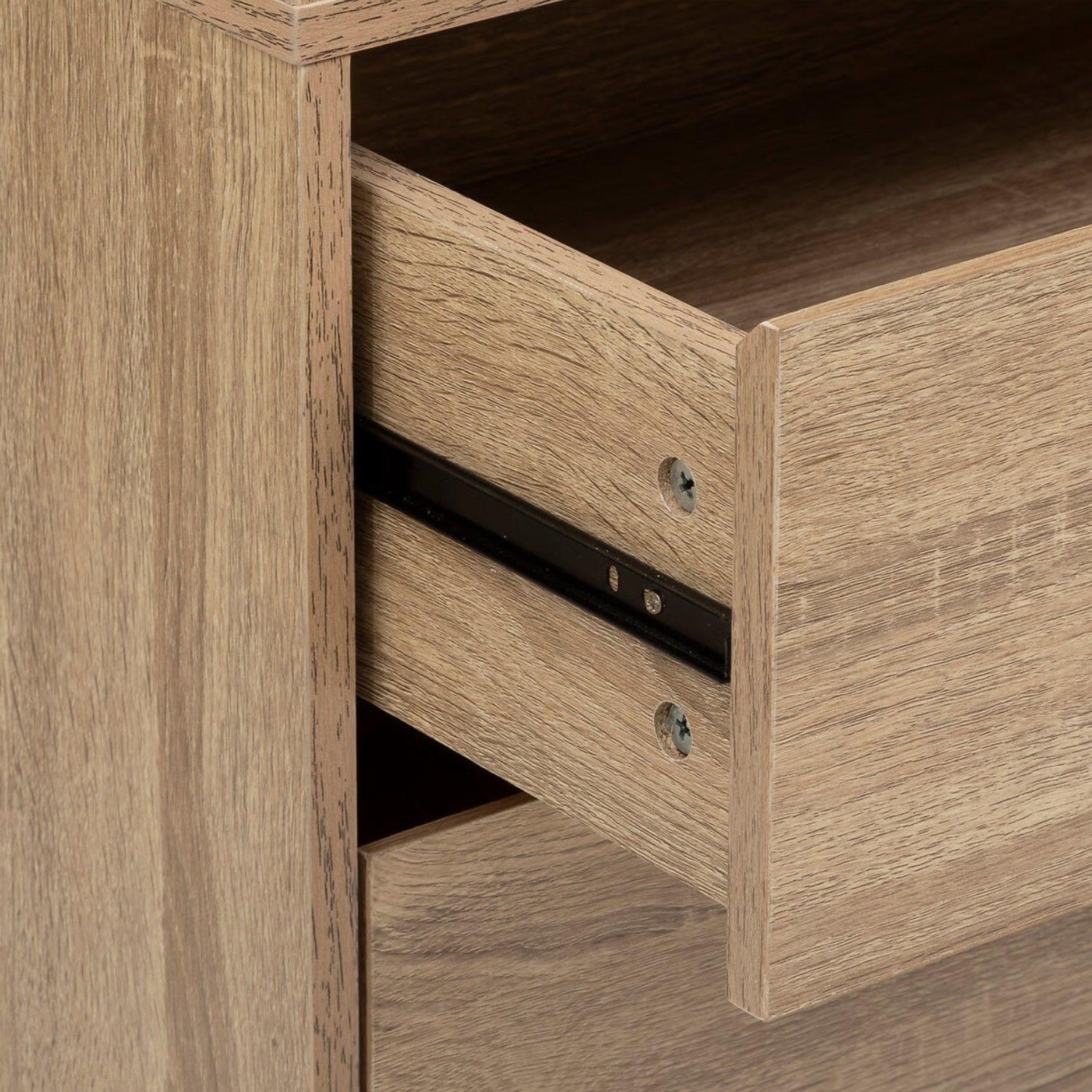 Voir la diapositive 5 : FIVE Dressing 3 tiroirs avec penderie - beige