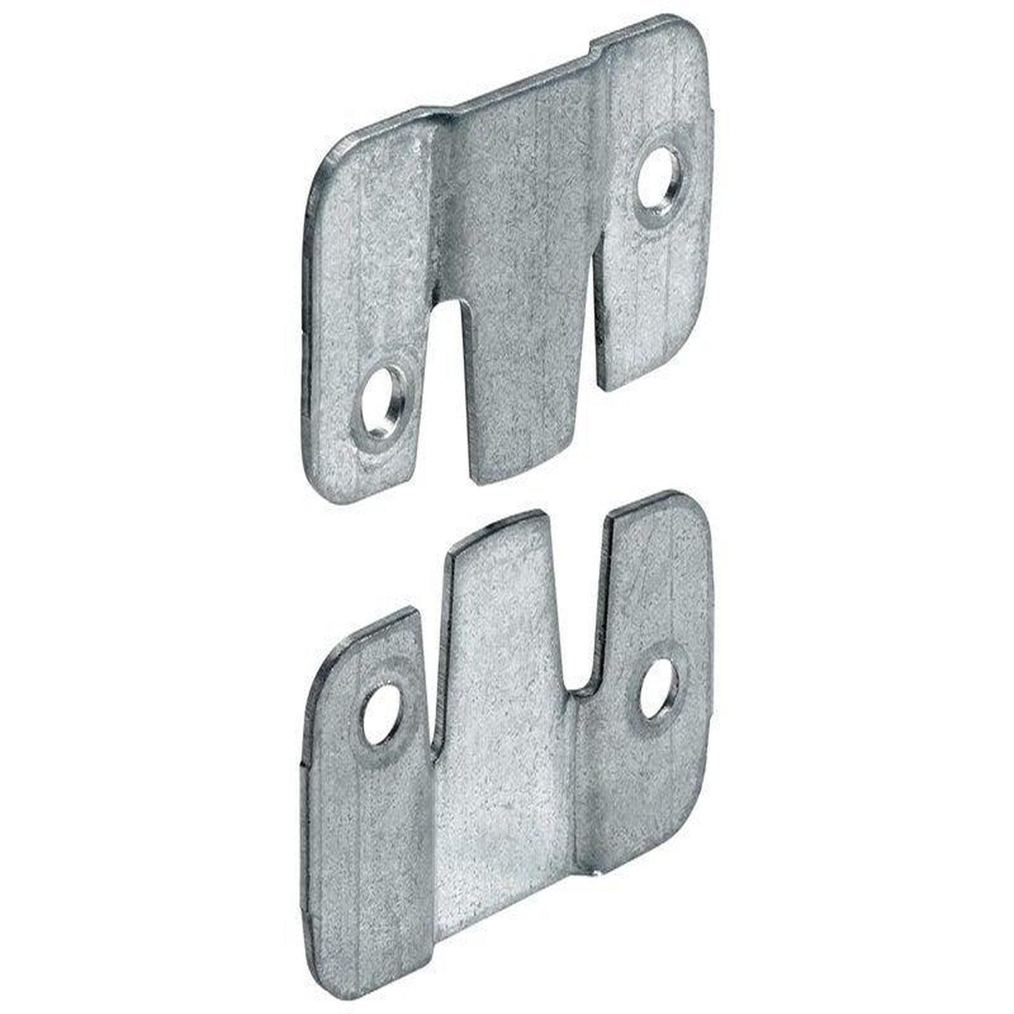 CENTRALE BRICO Lot de 2 raccords d'assemblage acier zingue HETTICH, l.45 mm