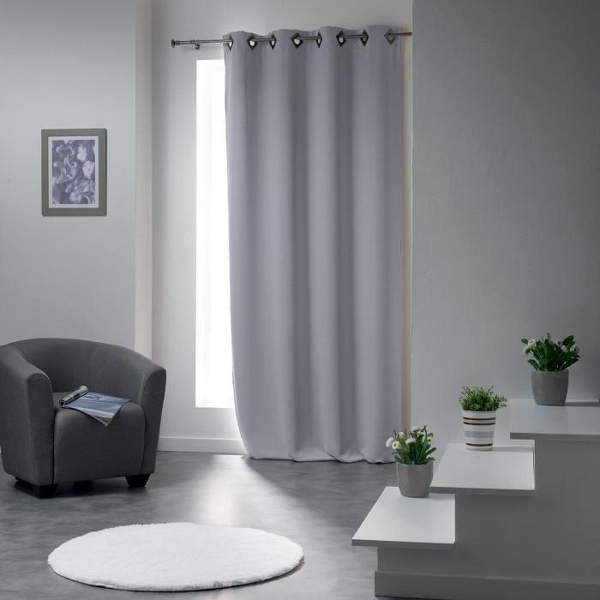 Voir la diapositive 1 : Paris Prix Rideau Occultant  Cocoon  135x260cm Gris Clair