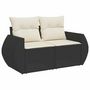 Voir la diapositive 5 : VIDAXL Salon de jardin 6 pcs avec coussins noir resine tressee