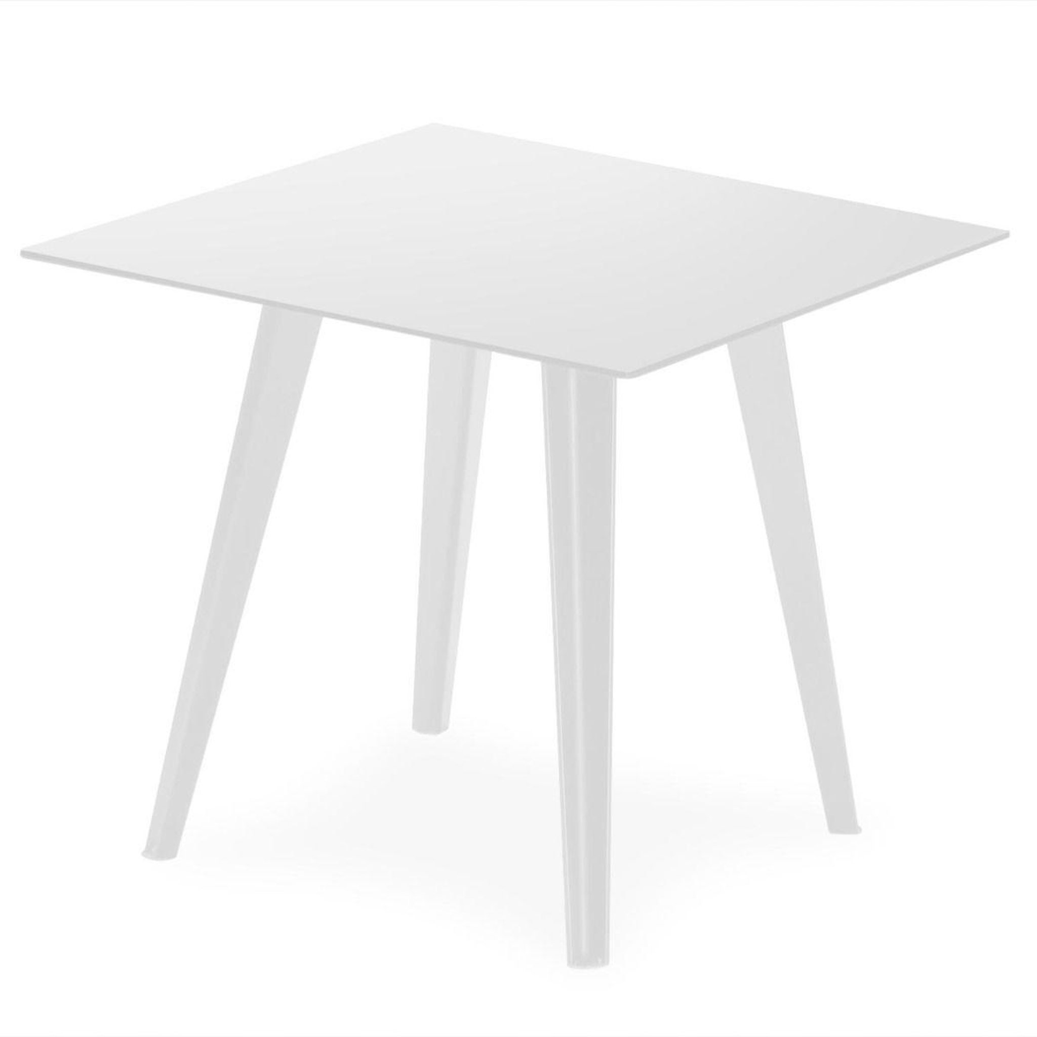 Paris Prix Table d'appoint carrée  bimix  40cm blanc