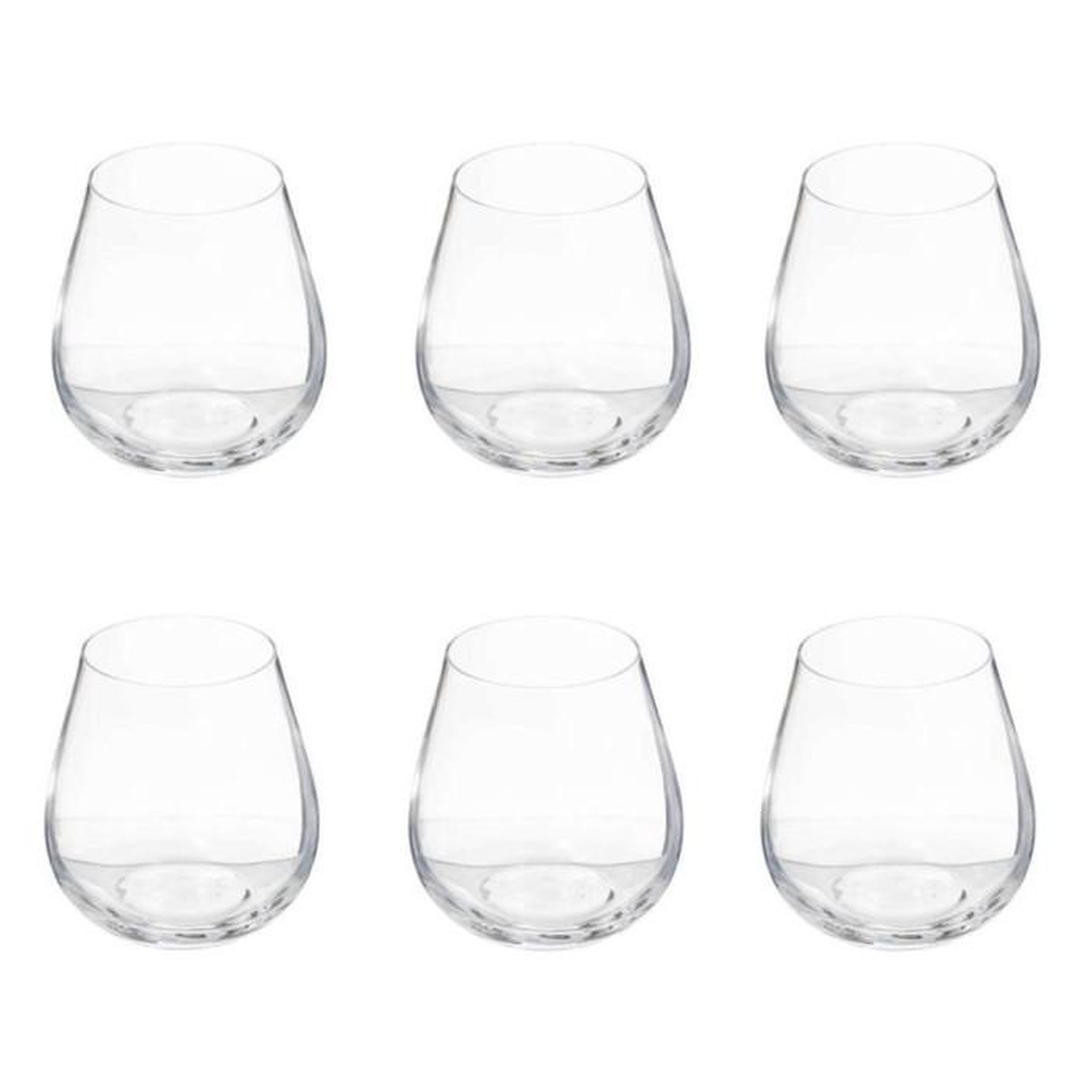 SECRET DE GOURMET Lot de 6 Verres à Eau  Lena  38cl Transparent
