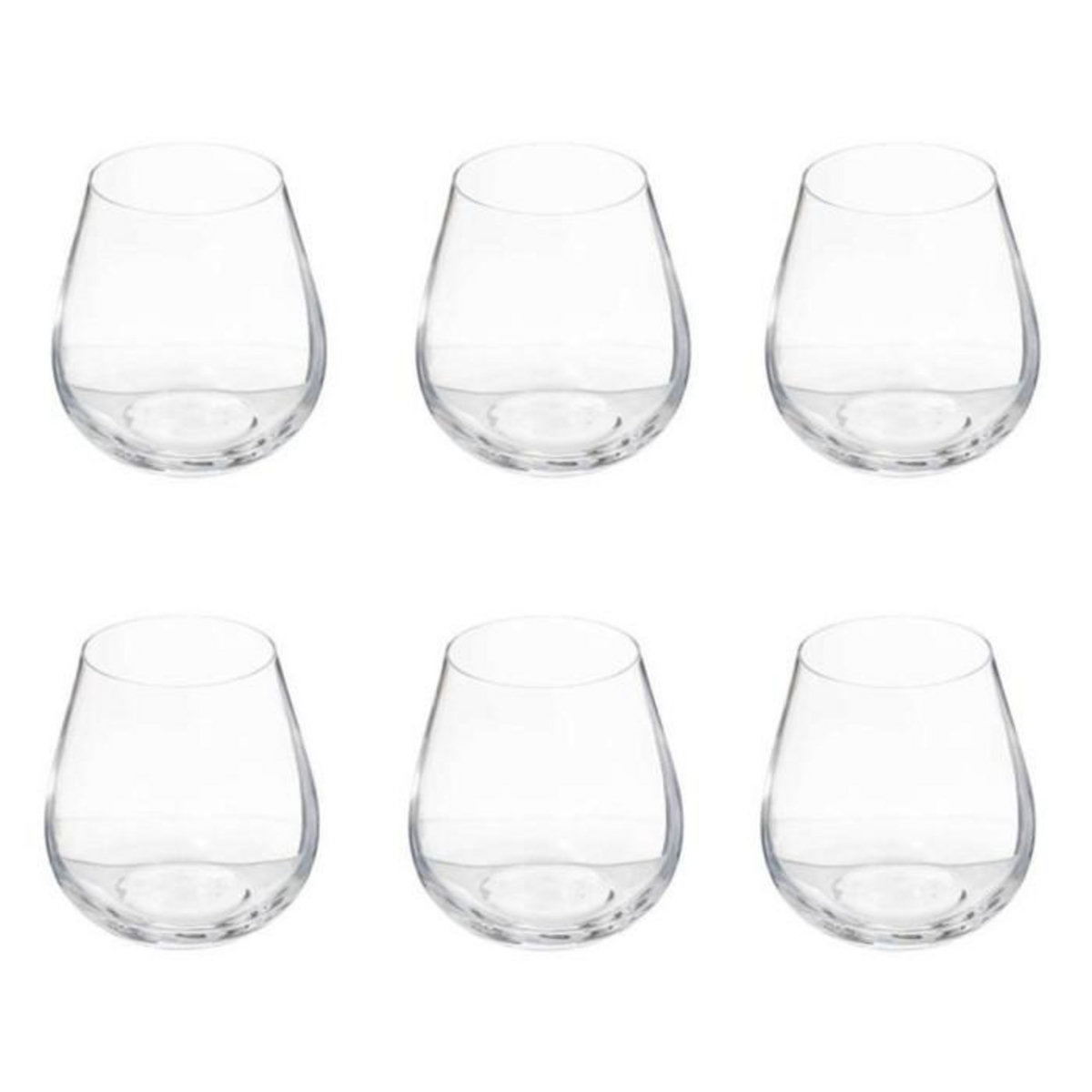 SECRET DE GOURMET Lot de 6 Verres à Eau  Lena  38cl Transparent