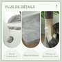 Voir la diapositive 5 : PAWHUT Arbre à chats multi-équipements griffoirs grattoirs plateformes niche corde jouets 40L x 40l x 114H cm gris