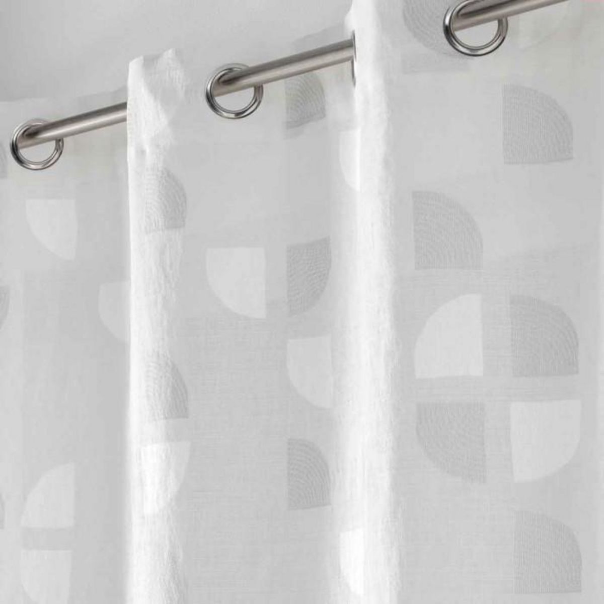 Paris Prix Rideau Voilage à Œillets  Pixie  140x240cm Blanc