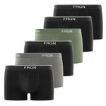 FREEGUN Lot de 6 boxers homme en coton FRGN Line. Coloris disponibles : Vert