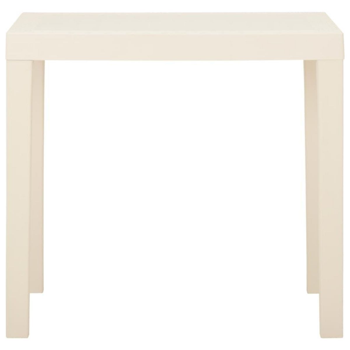 VIDAXL Table de jardin Blanc 79x65x72 cm Plastique