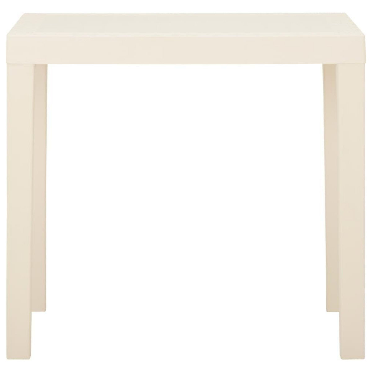 VIDAXL Table de jardin Blanc 79x65x72 cm Plastique