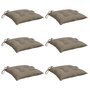 Voir la diapositive 3 : VIDAXL Coussins de chaise lot de 6 taupe 50x50x7 cm tissu oxford