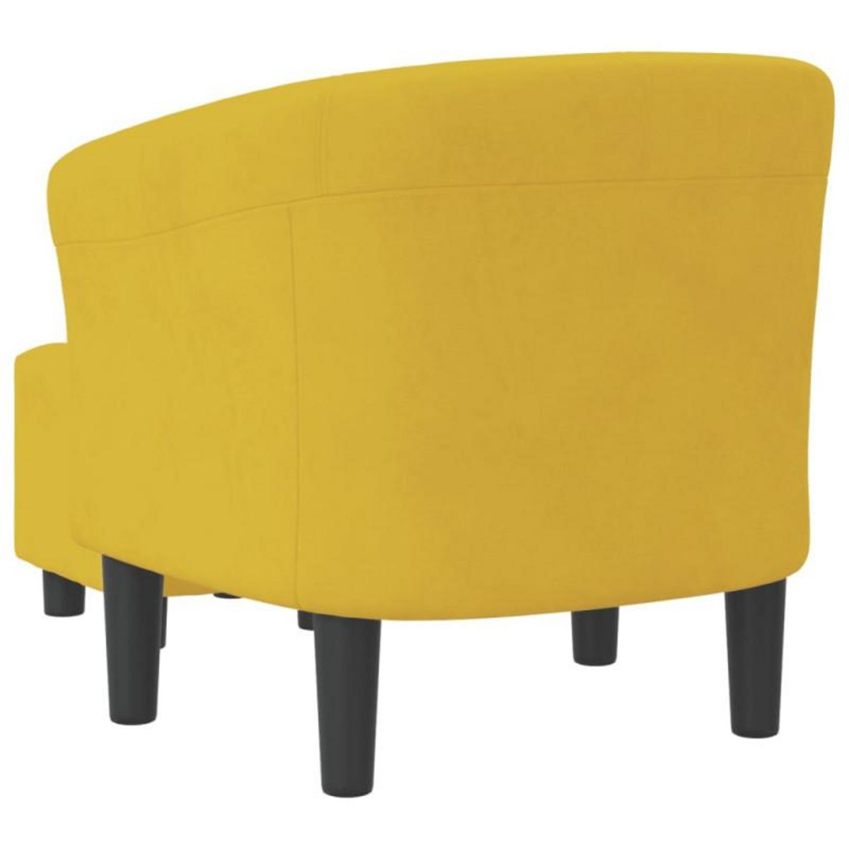 VIDAXL Chaise cabriolet avec repose pied jaune velours