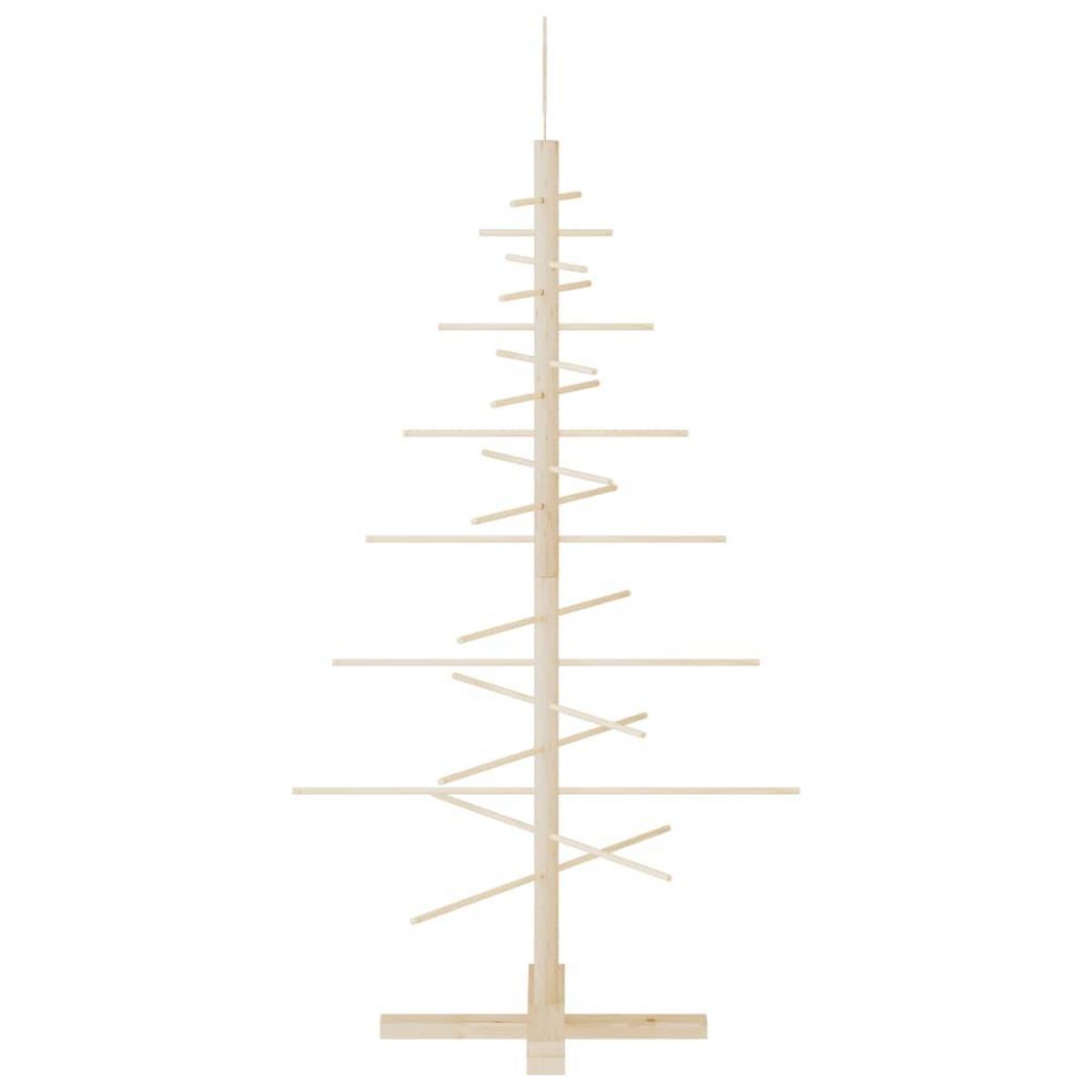 VIDAXL Arbre de Noël en bois pour decoration 125 cm bois massif de pin