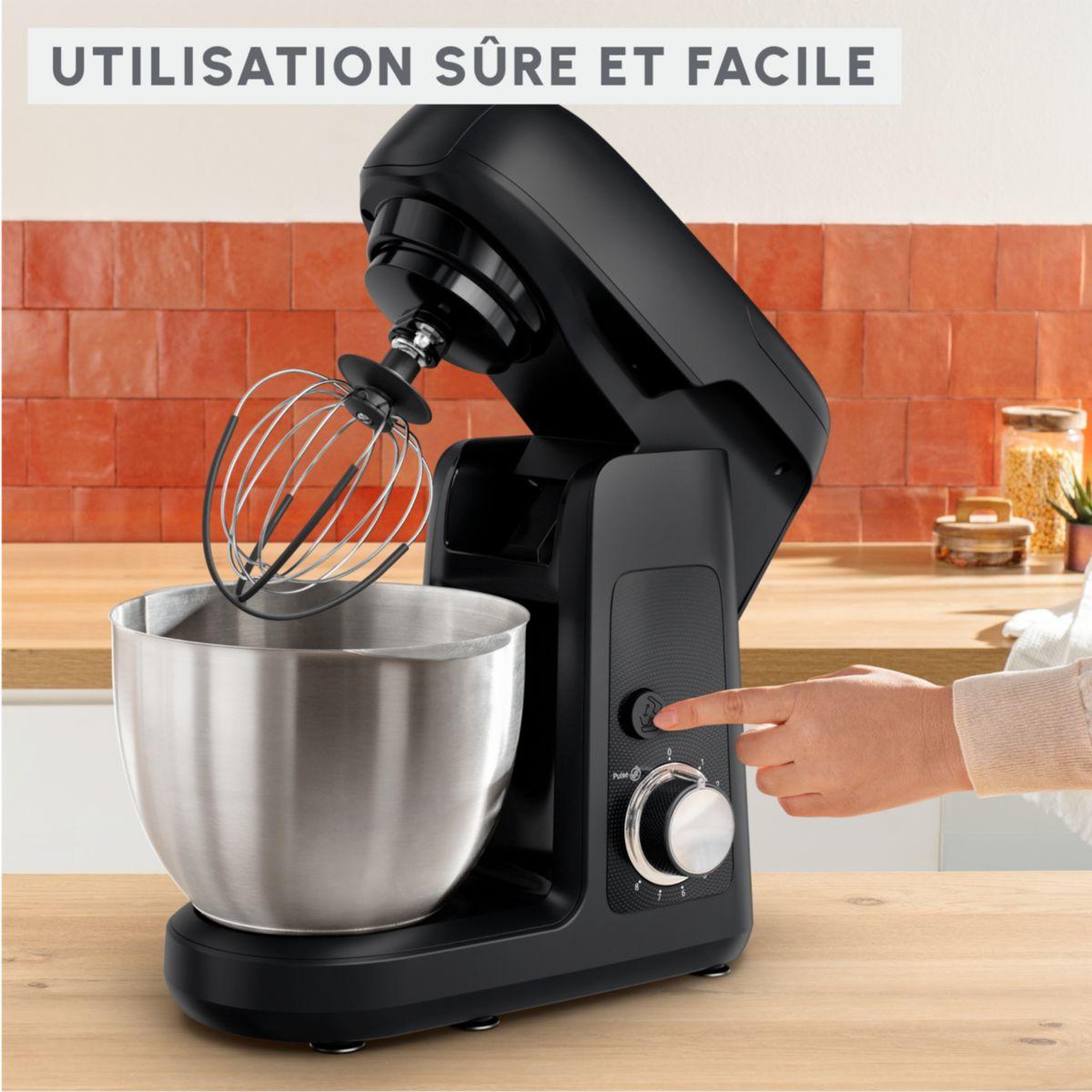 Voir la diapositive 5 : MOULINEX Robot pâtissier bake partner + blender qa521810