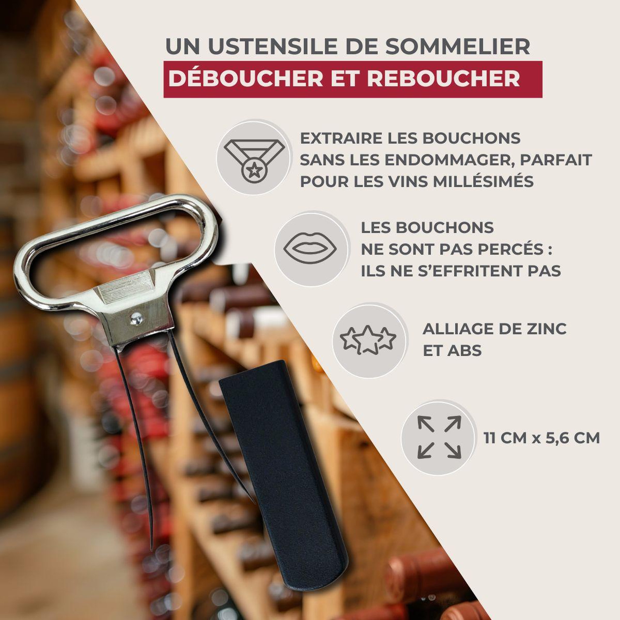 Voir la diapositive 3 : Fackelmann Tire-bouchon à feuille fackelmann bar concept