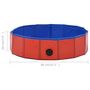 Voir la diapositive 6 : VIDAXL Piscine pliable pour chiens Rouge 80x20 cm PVC