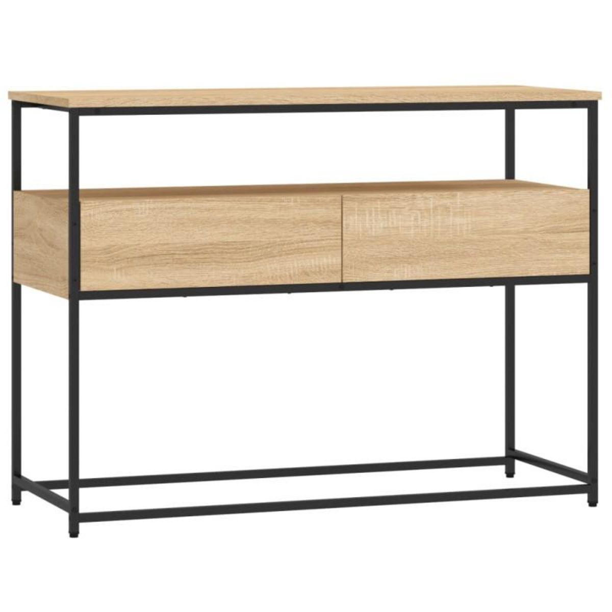 VIDAXL Table console chêne sonoma 100x40x75 cm bois d ingénierie