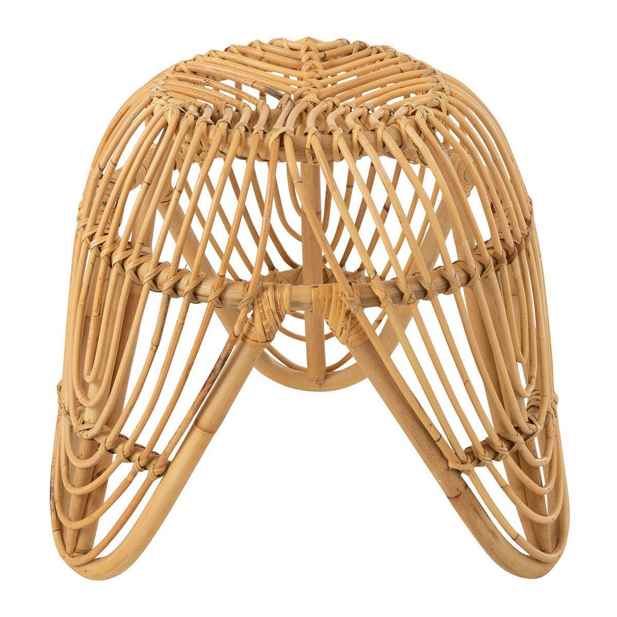 Voir la diapositive 2 : J-LINE Tabouret design en rotin  léa  44cm naturel