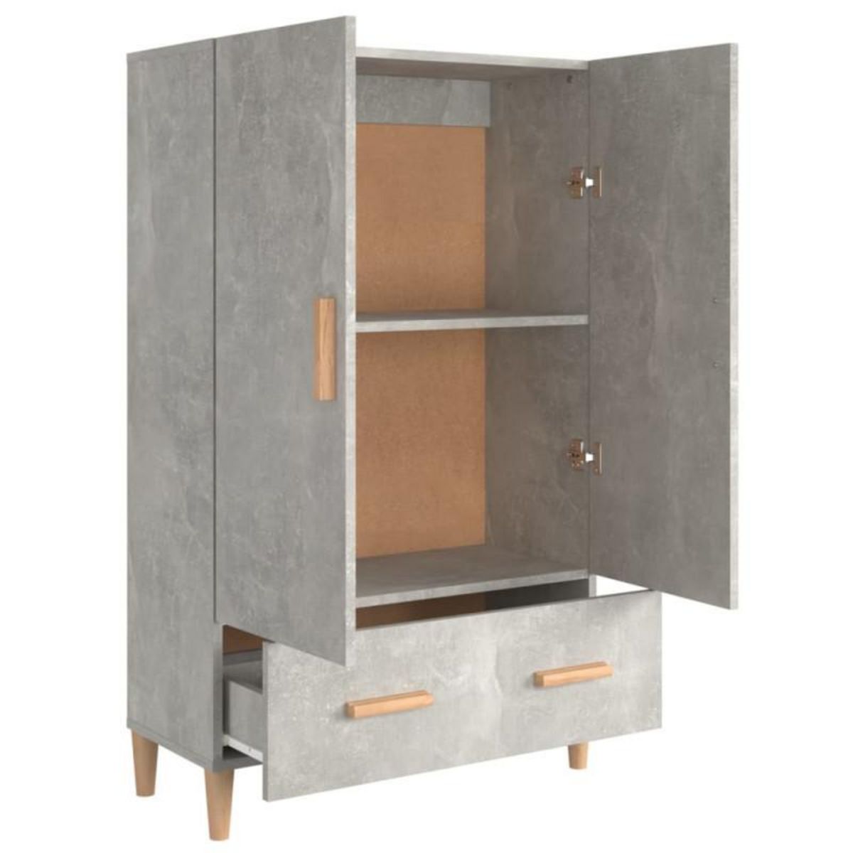 VIDAXL Buffet haut Gris béton 70x31x115 cm Bois d ingénierie