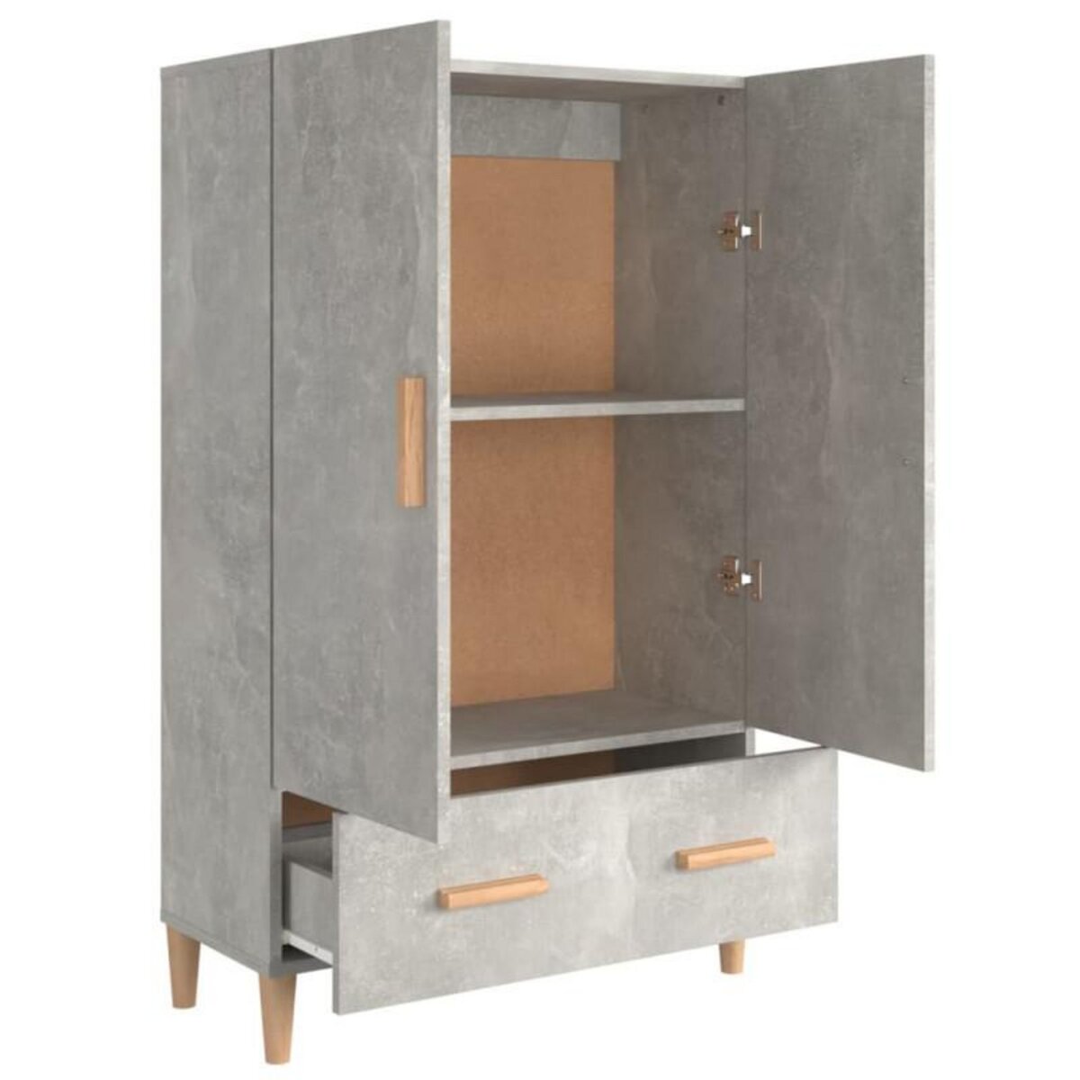 VIDAXL Buffet haut Gris béton 70x31x115 cm Bois d ingénierie