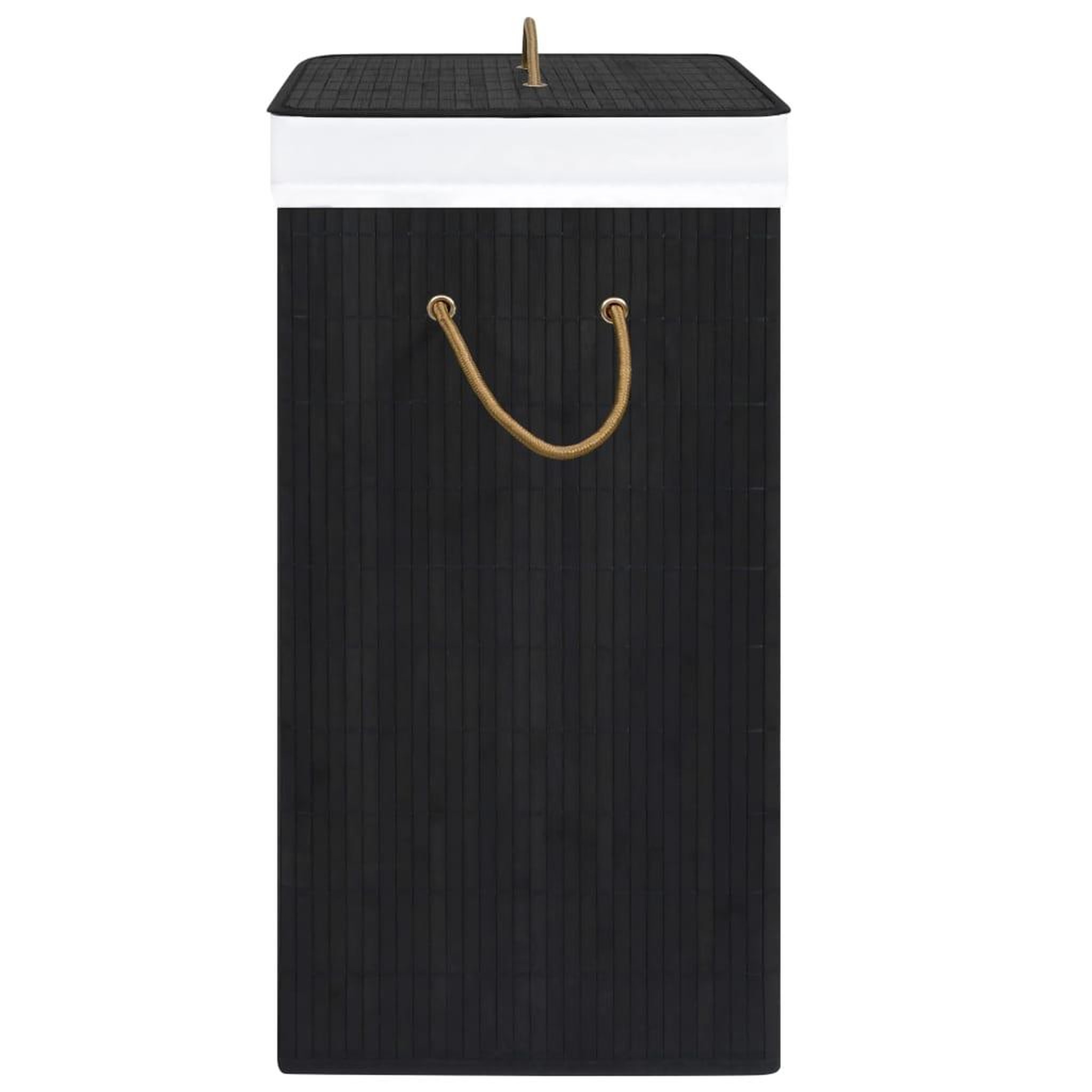 Voir la diapositive 5 : VIDAXL Panier a linge avec une seule section bambou noir