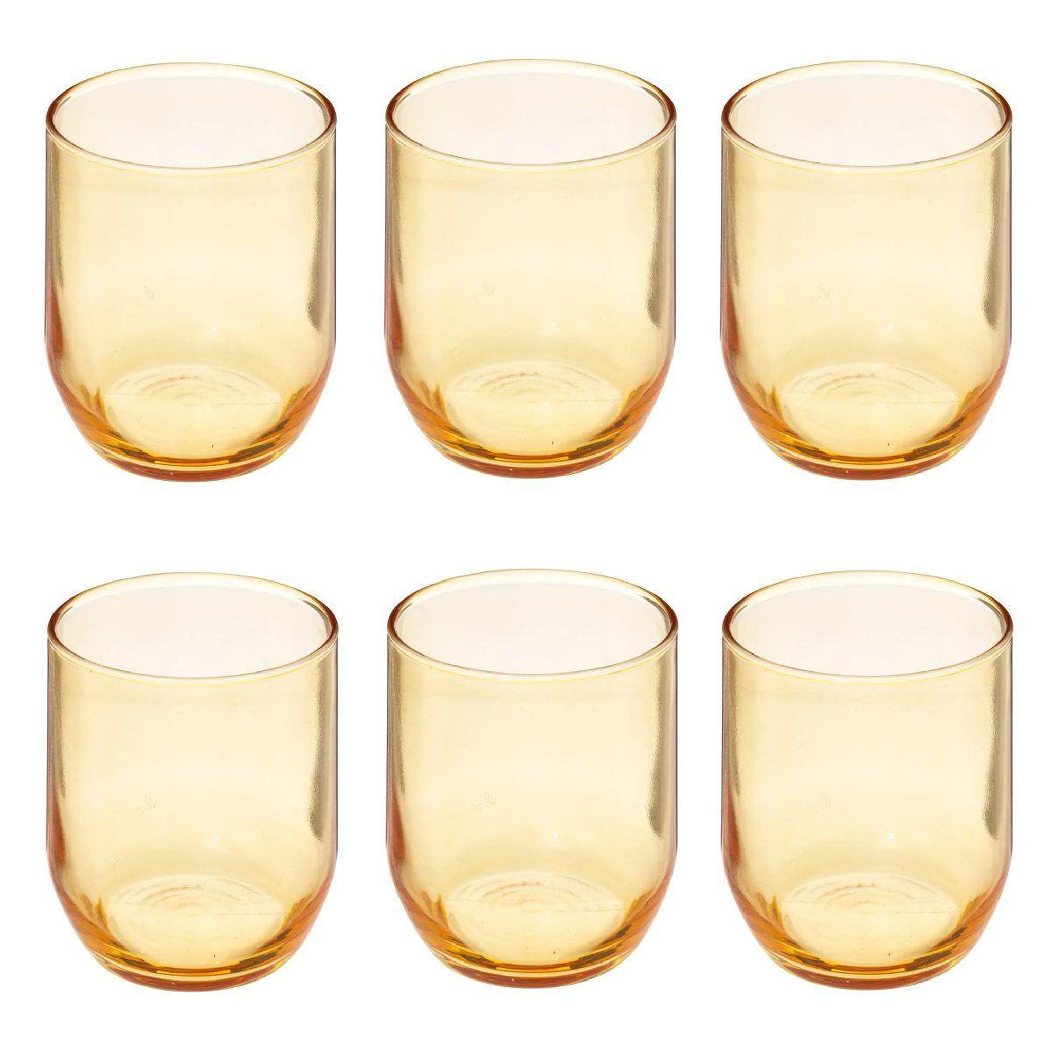 SECRET DE GOURMET Lot de 6 verres à eau  paol'eau  31cl jaune
