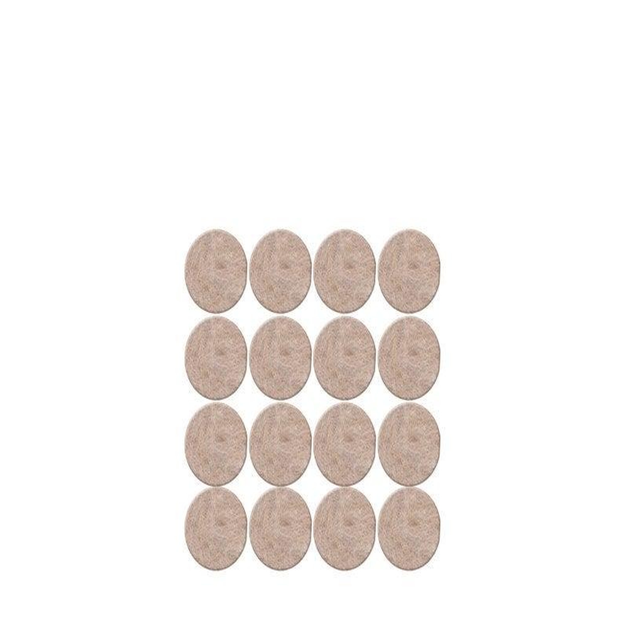 CENTRALE BRICO Lot de 16 patins feutre en laine adhésif, SCOTCH, diam. 17 mm, beige