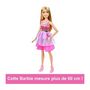 Voir la diapositive 4 : BARBIE BARBIE GRANDE POUPÉE BLONDE FASHIONISTAS AVEC ROBE ROSE IRISÉE, 71 CM,