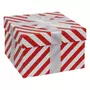 ATMOSPHERA Lot de 3 boîtes pour cadeaux de Noël - Rouge et blanc