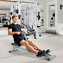 Voir la diapositive 2 : HOMCOM Rameur d'appartement appareil de Fitness et musculation cardio training écran LCD multifonction acier gris et noir