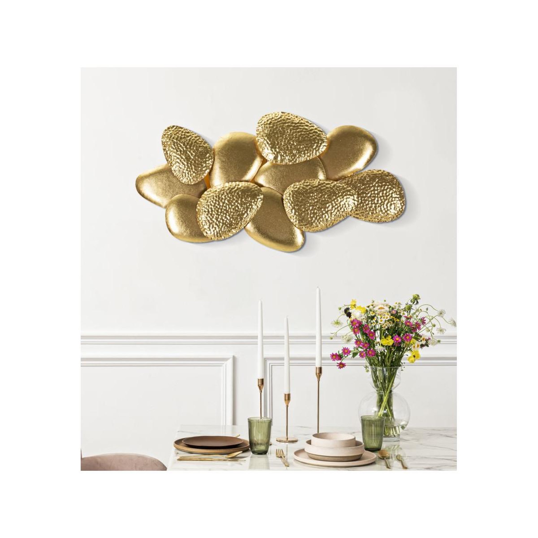 Voir la diapositive 5 : Paris Prix Applique murale en métal  shell  59cm or