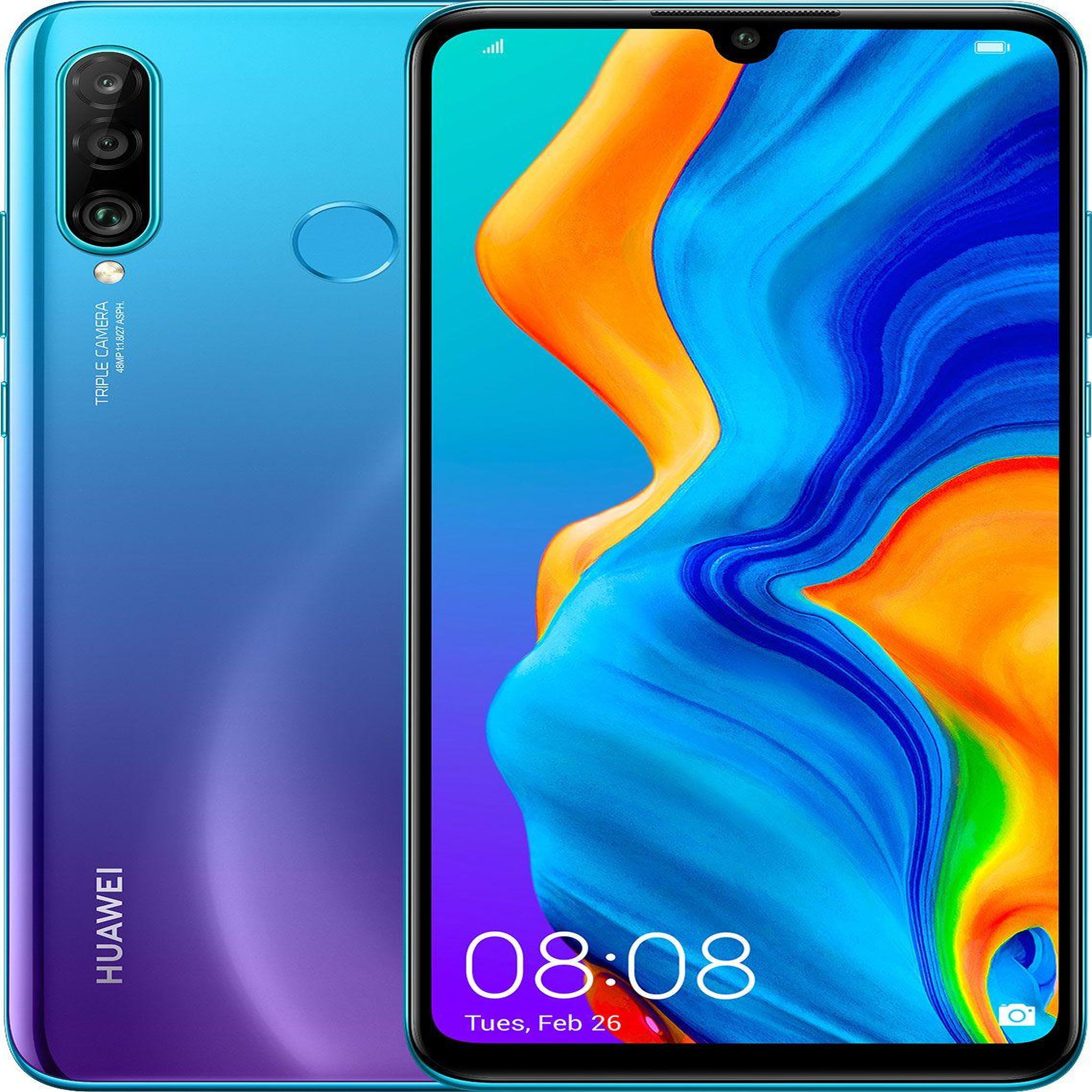 Voir la diapositive 1 : HUAWEI P30 Lite (Dual Sim) Reconditionné 128 Go - Grade A+ - Bleu